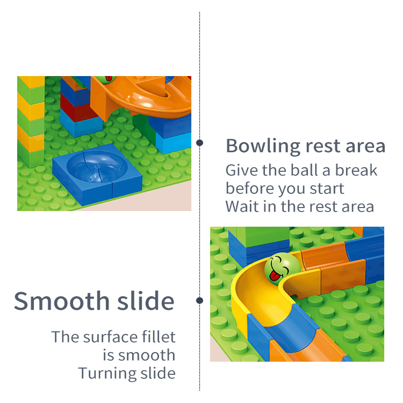 Murmelbahn-Bausteine - Kreatives Labyrinth mit Rutsche und Kugelbahn für Kinder - Lernspiel zur Problemlösung und Fantasie