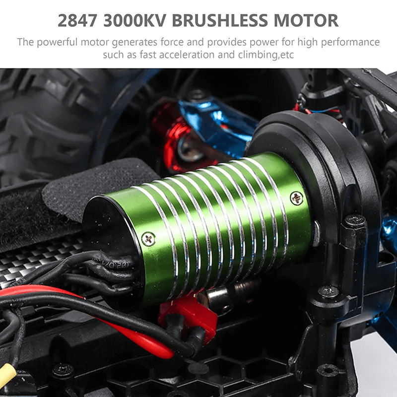 2.4G 4WD Brushless RC Car - Hochgeschwindigkeits-Off-Road-Rennfahrzeug mit 80 km/h