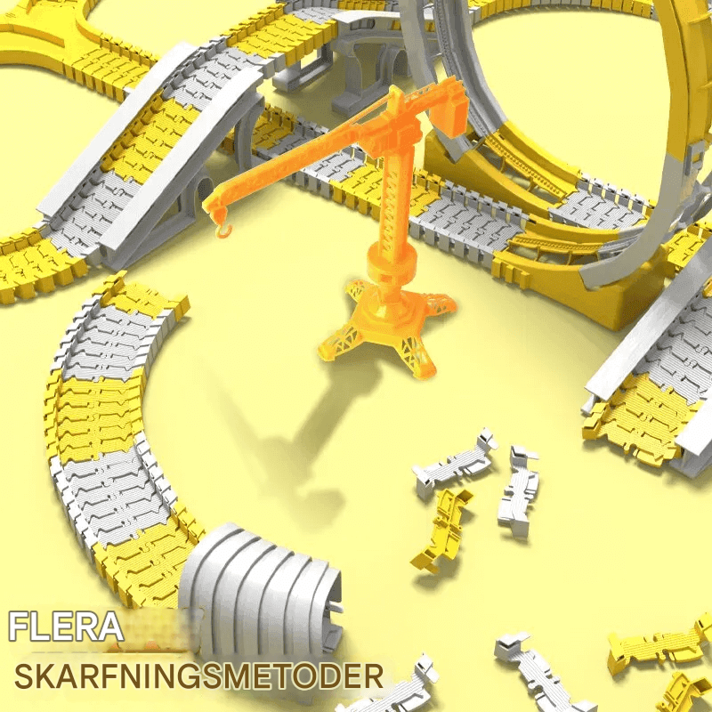 Engineering Car Track - Konstruierbare Rennstrecke mit Mini-Engineering Cars für Kinder