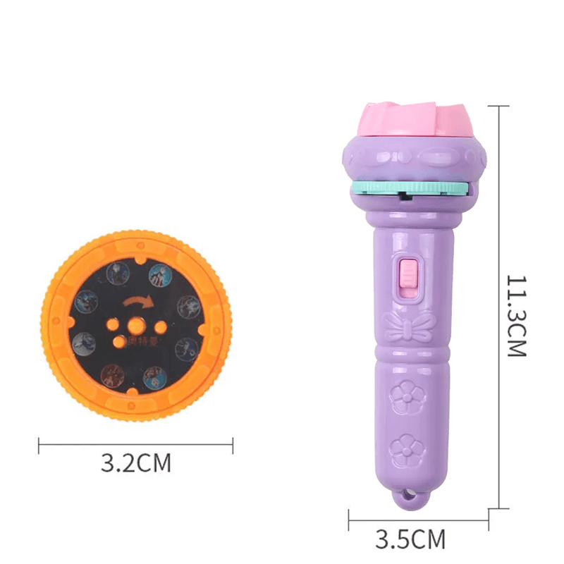 Pädagogische Projektor-Taschenlampe - Magisches Spielzeug für Schlafenszeit und Fantasie