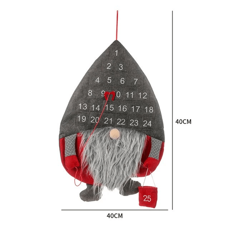 Jultome Schneemann Adventskalender zum Aufhängen mit 24 Fächern