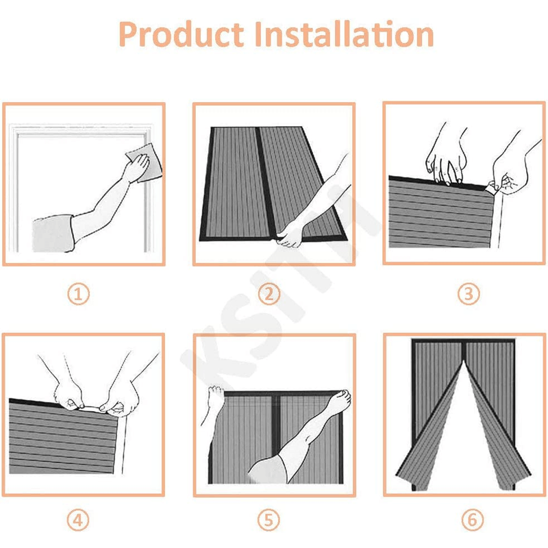Magnetisches Moskitonetz für Tür mit automatischer Schließung | Insektenschutznetz mit Magnetverschluss - Mückenschutz für Terrasse, Balkon & Eingang (mehrere Größen)