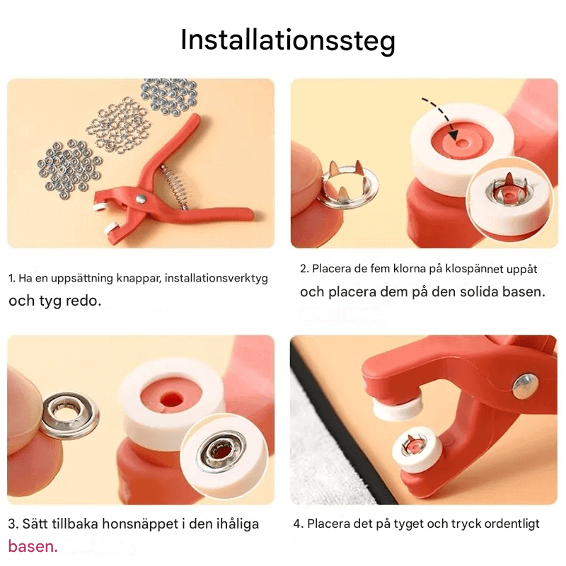 DIY Metall-Druckknopf-Werkzeug - Präzisionswerkzeuge für Kleidung, Leder und Kunsthandwerk