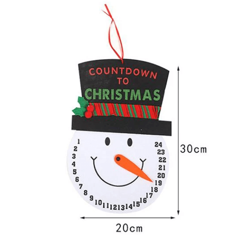 Jultome Schneemann Adventskalender zum Aufhängen mit 24 Fächern