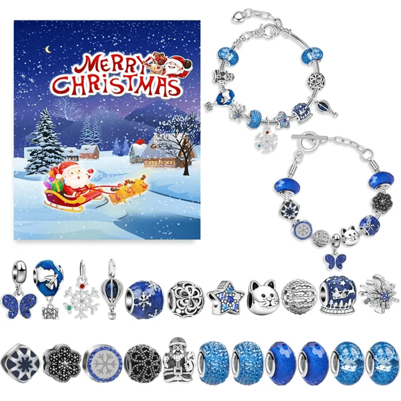 24 Tage Weihnachts-Adventskalender-Schmuckkästchen - DIY-Charm-Armband