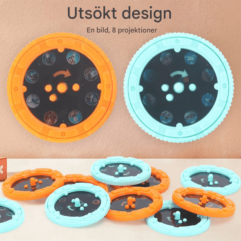 Pädagogische Projektor-Taschenlampe - Magisches Spielzeug für Schlafenszeit und Fantasie