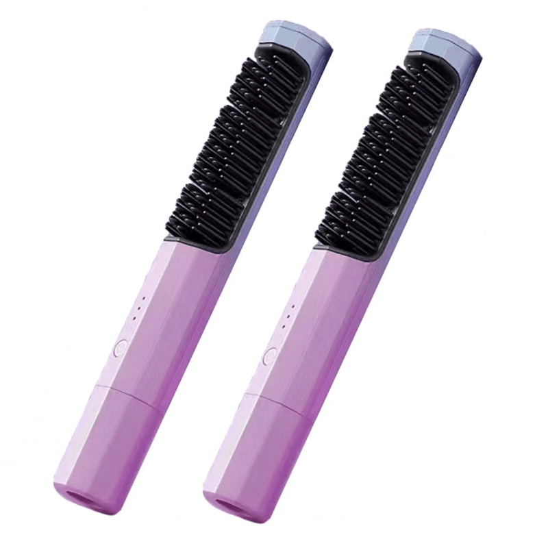 Haarglätter & Haarbürste in 1 Flachbürste