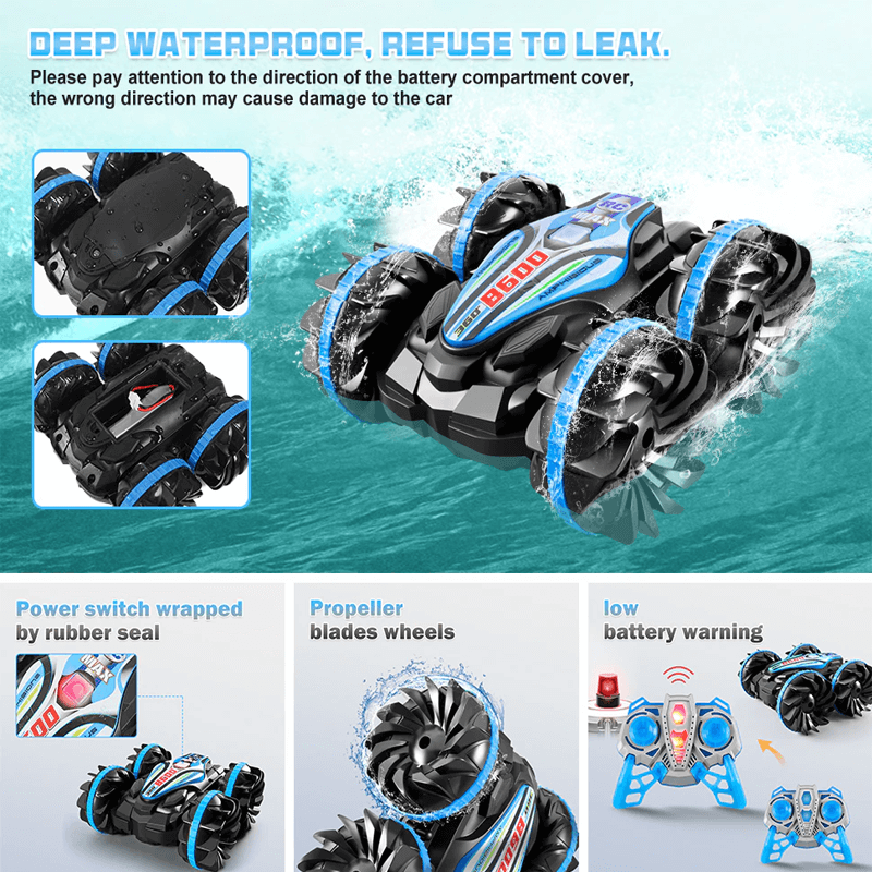 Wasserdichtes Amphibien-RC-Auto für Kinder