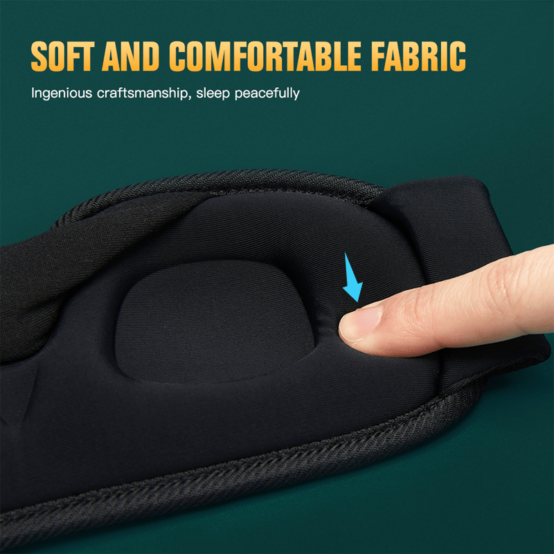 Tragbare 3D-Schlafmaske - Lichtabschirmung, weich gepolsterter Augenschutz für optimalen Komfort