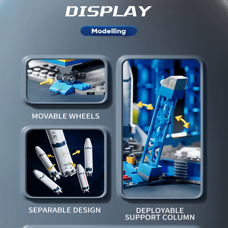 Raketenbauklötze - Kreatives Bauspielzeug für Kinder, Weltraumraketen-Bausätze und DIY-Bauklötze