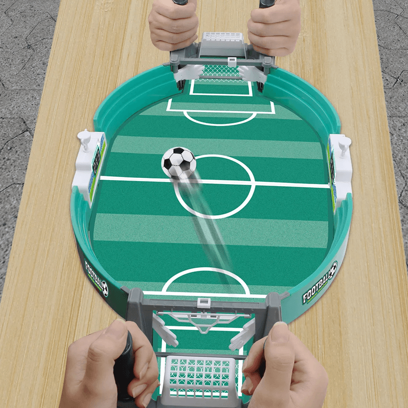 Tischfußballspiele für Kinder & Erwachsene - Mini-Fußballspiel aus Holz & ABS | Interaktives 2-in-1-Brettspiel für 2-4 Spieler