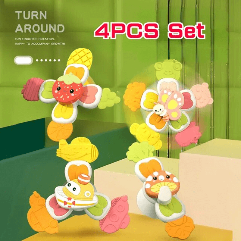 Baby Spinner Spielzeug mit Saugeffekt - Stimuliert die sensorische und kognitive Entwicklung