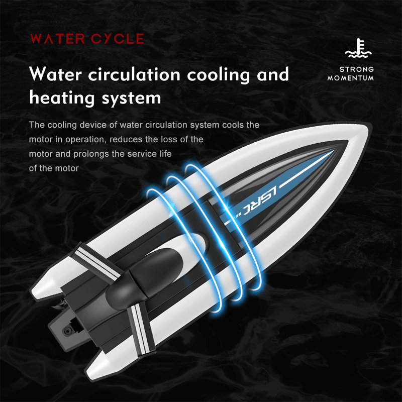 Schnelles ferngesteuertes Boot - 25km/h Rennboot mit IPX4 Wasserdichtigkeit und Wasserkühlung