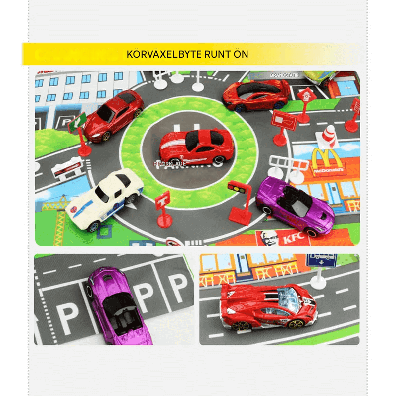 Urban inspirierte Spielmatte - Roadmap Poster für kreatives und pädagogisches Spielen