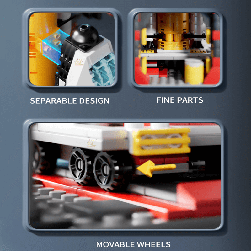 Raketenbauklötze - Kreatives Bauspielzeug für Kinder, Weltraumraketen-Bausätze und DIY-Bauklötze