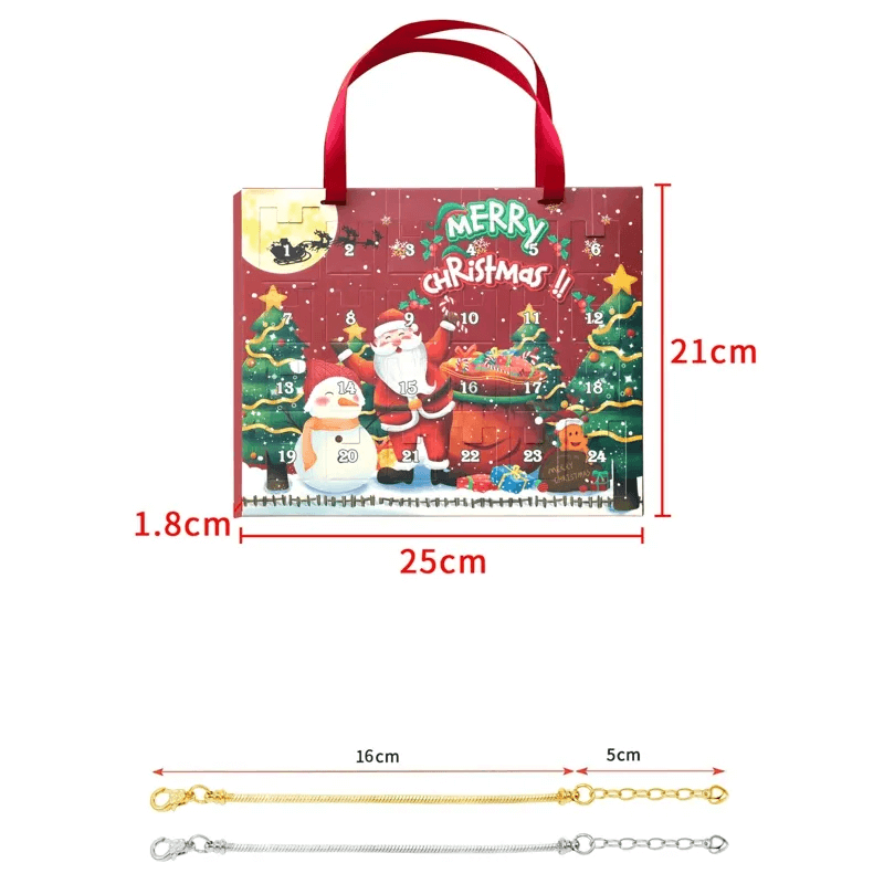 24 Tage Weihnachts-Adventskalender-Schmuckkästchen - DIY-Charm-Armband