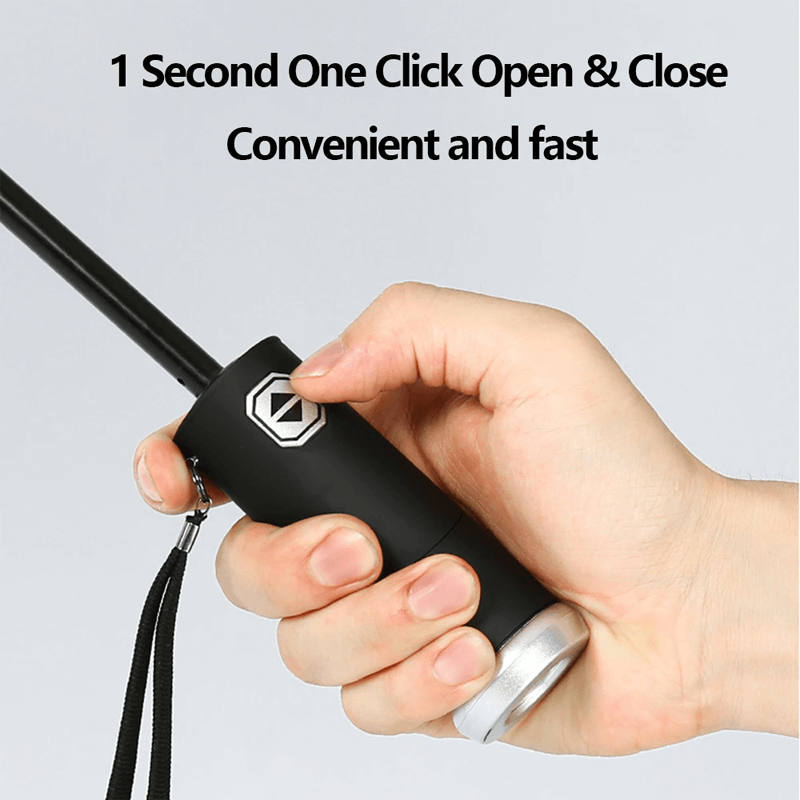 Faltbarer Regenschirm mit LED-Taschenlampe