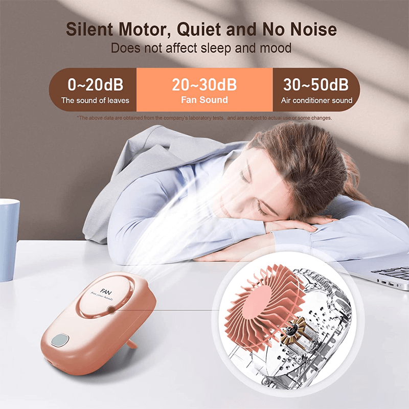 Tragbarer hängender Mini-Nackenventilator 2000mAh