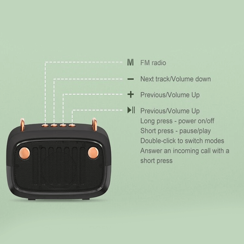 Tragbarer Lautsprecher im Retrolook