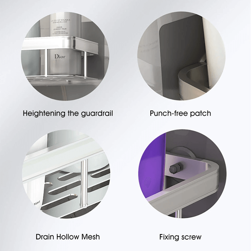 Wandmontiertes Regal - Ausziehbares Eckregal für das Badezimmer