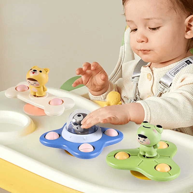 Baby Spinner Spielzeug mit Saugeffekt - Stimuliert die sensorische und kognitive Entwicklung