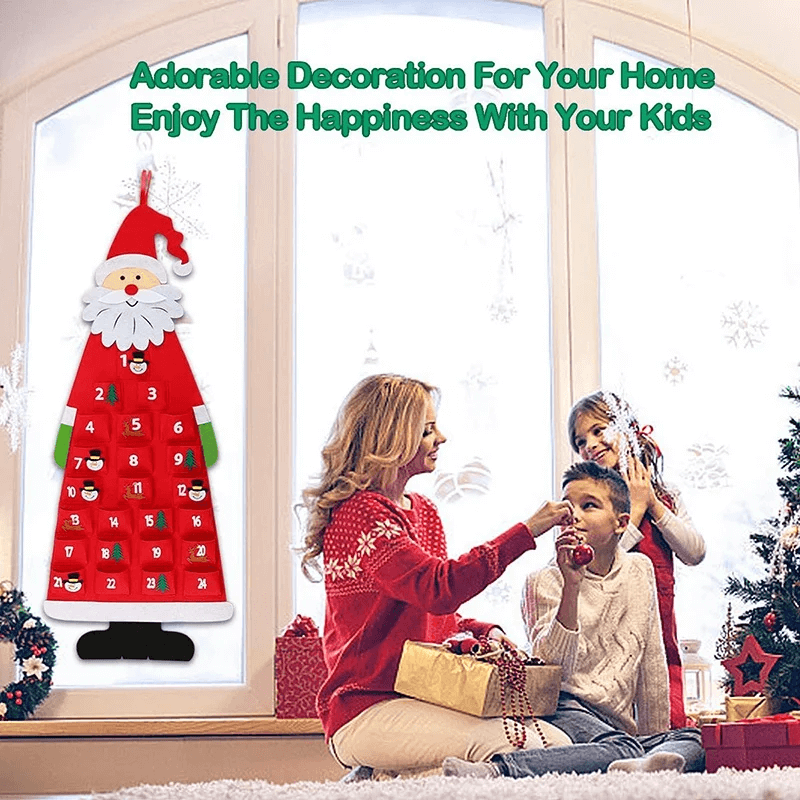 Jultome Schneemann Adventskalender zum Aufhängen mit 24 Fächern