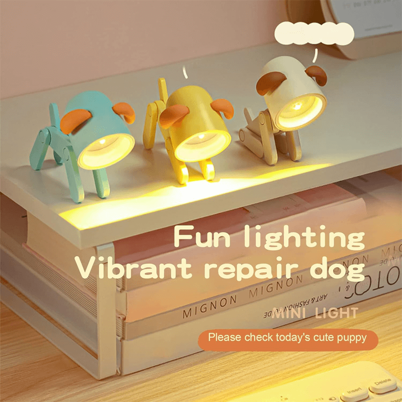 Mini Cute Pet Lamp - Verstellbare LED-Schreibtischlampe, dekoratives Nachtlicht mit Hirsch-Design, perfekt für Kinderzimmer und Schreibtisch