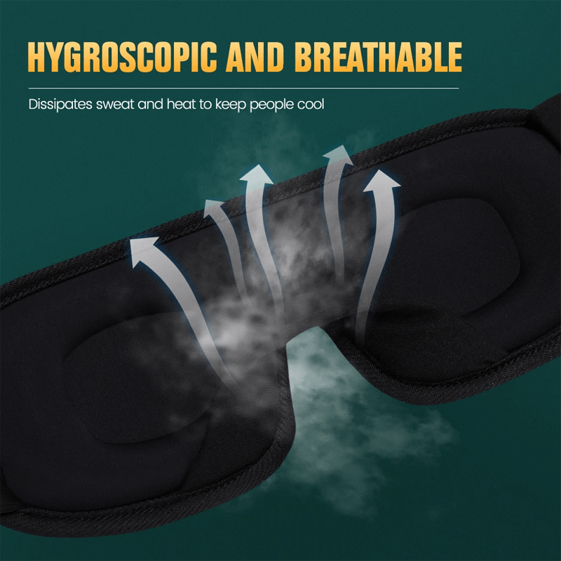 Tragbare 3D-Schlafmaske - Lichtabschirmung, weich gepolsterter Augenschutz für optimalen Komfort