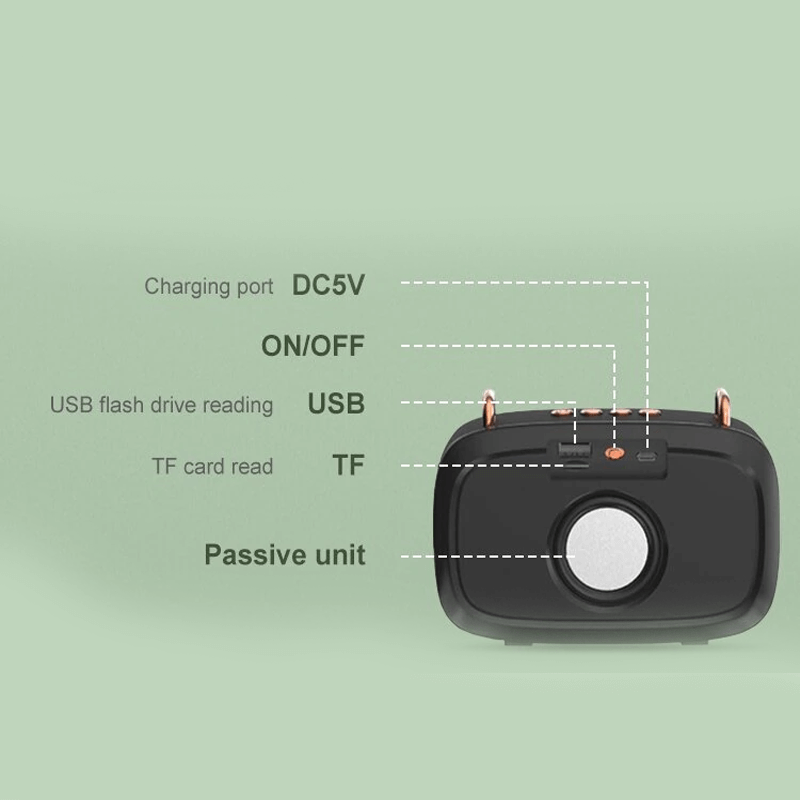 Tragbarer Lautsprecher im Retrolook