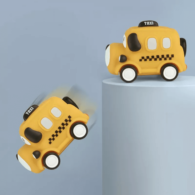 Mini-Nachziehauto für Kleinkinder - Gummiauto-Design und pädagogisches Spiel