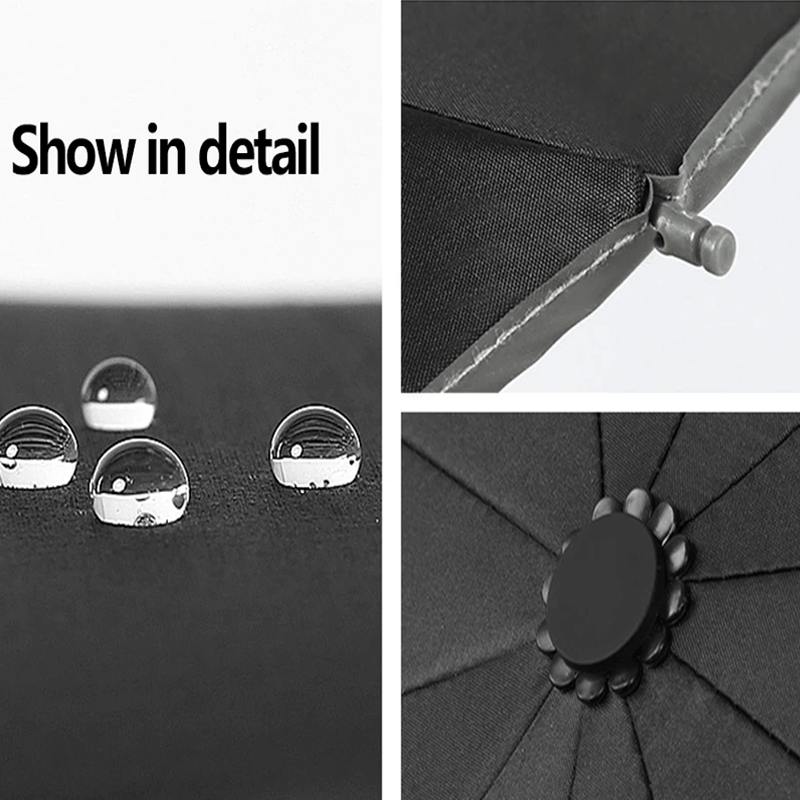 Faltbarer Regenschirm mit LED-Taschenlampe