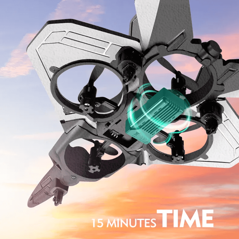 RC Kampfflugzeug aus strapazierfähigem EPP-Schaumstoff mit LED-Leuchten | Ferngesteuertes Flugzeug 2,4GHz für Anfänger & Kinder - Modellflug mit 360° Loop & Lange Flugzeit