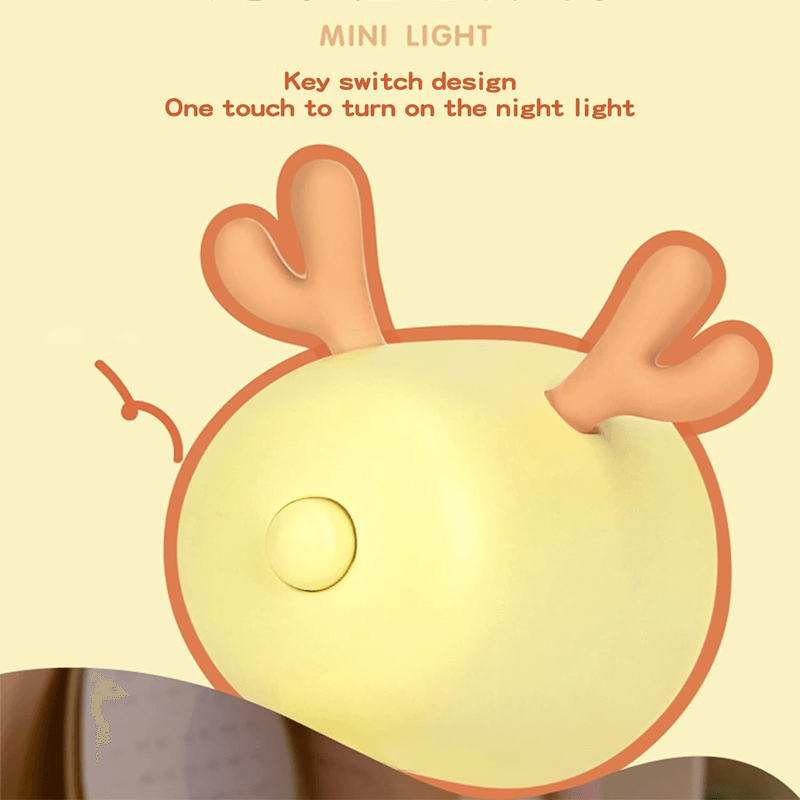 Mini Cute Pet Lamp - Verstellbare LED-Schreibtischlampe, dekoratives Nachtlicht mit Hirsch-Design, perfekt für Kinderzimmer und Schreibtisch