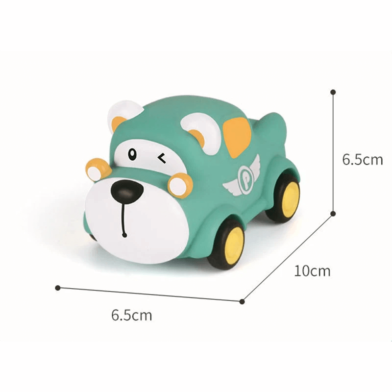 Mini-Nachziehauto für Kleinkinder - Gummiauto-Design und pädagogisches Spiel