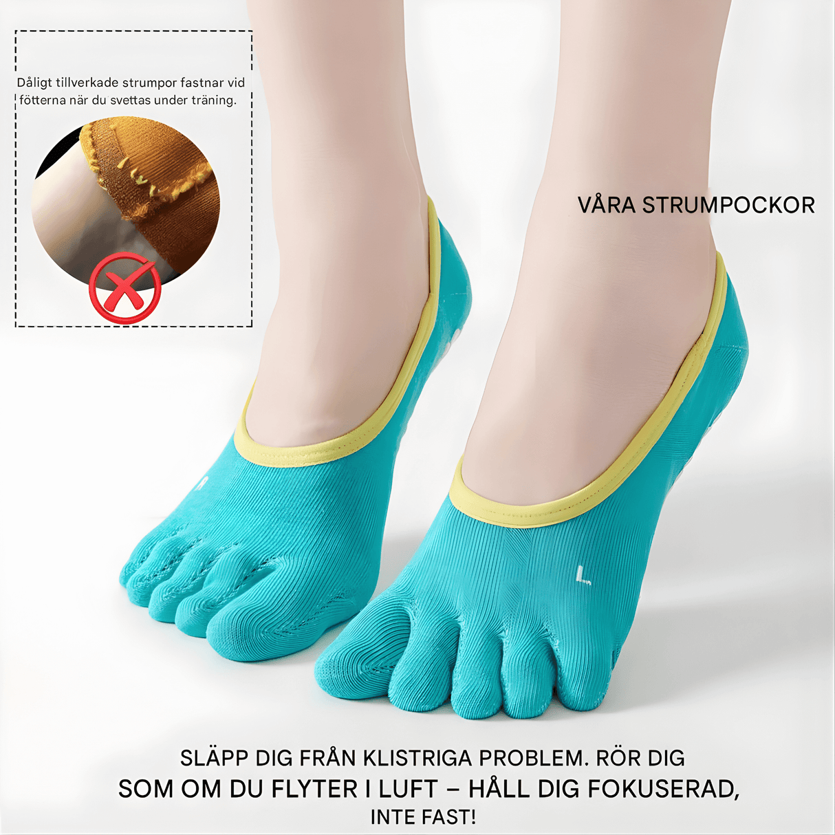 YogiGrip - Five Toe Yoga Socken mit Anti-Rutsch & Atmungsaktiver Komfort für Frauen