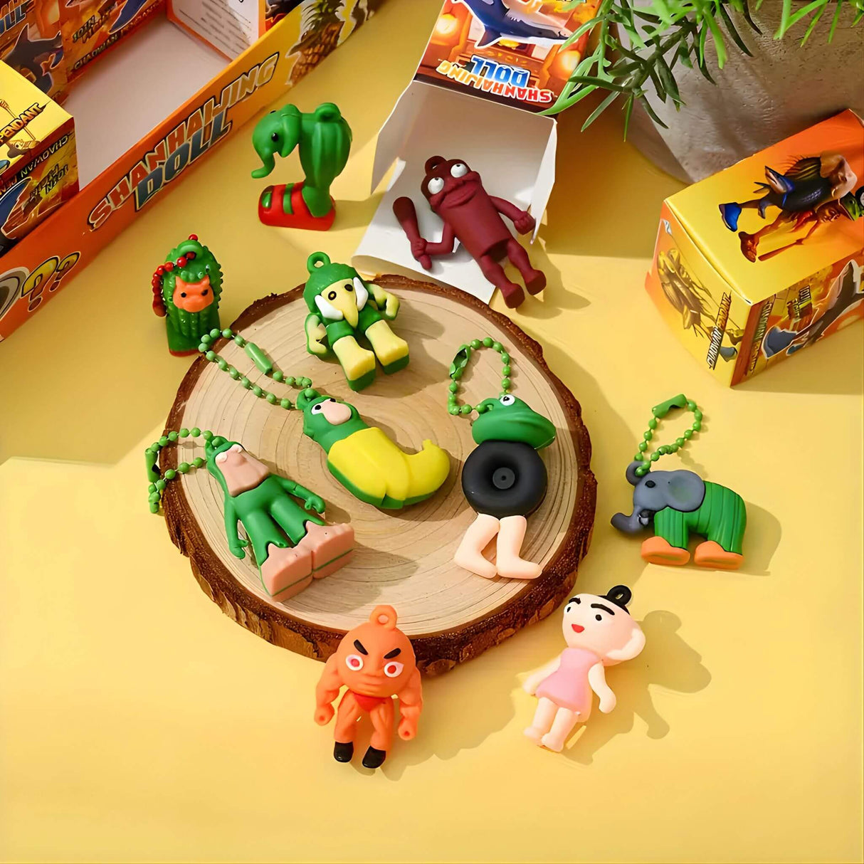 RotBox - 24 Italienische Mindrot Charaktere Schlüsselanhänger & Sammlerfiguren in Mystery Box