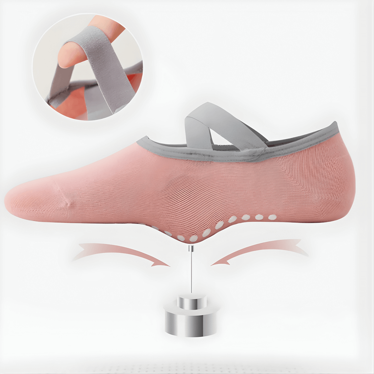 GripFlow - Rutschfeste Yoga- und Pilates-Socken mit atmungsaktivem Komfort & Stabiler Grip