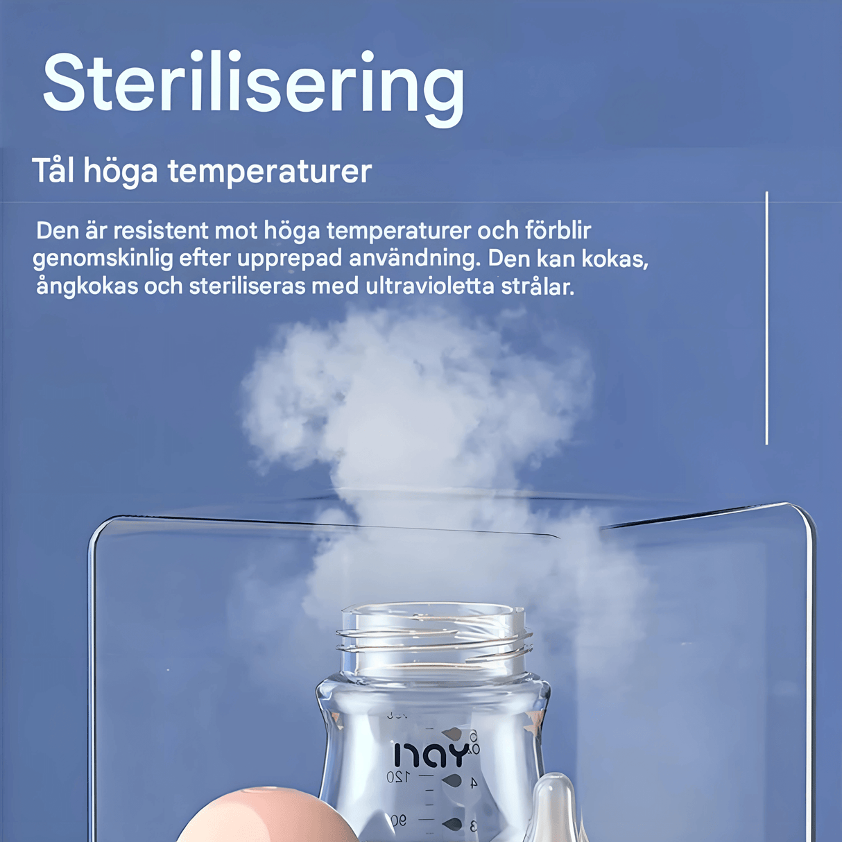 BabyFlow - Anti-Colic Glas-Babyflasche mit weichem Silikon-Sauger & Kontrolliertes Flow Design