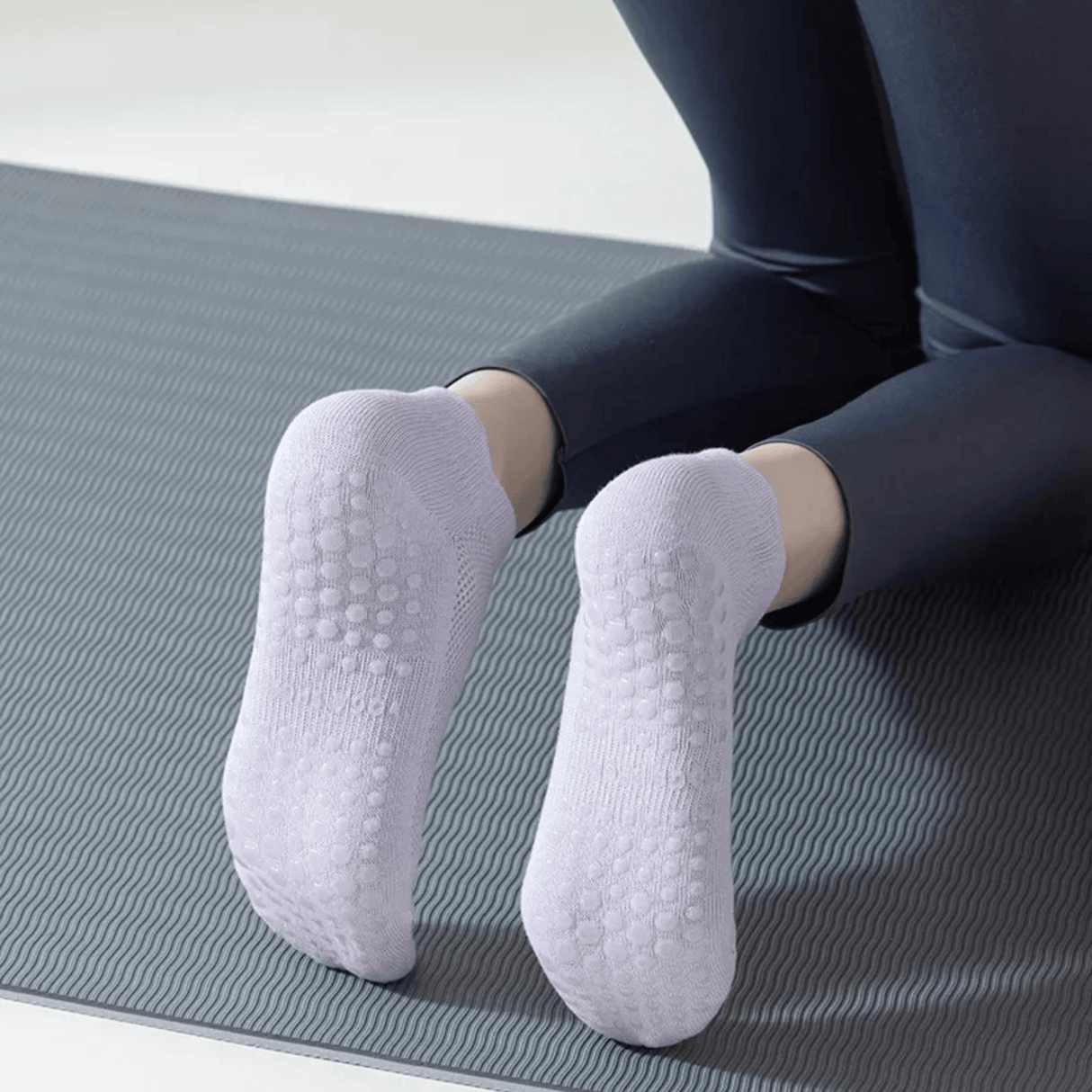 EaseMotion - Atmungsaktive, rutschfeste Yoga-Socken mit weichem Griff & Ventilierender Komfort