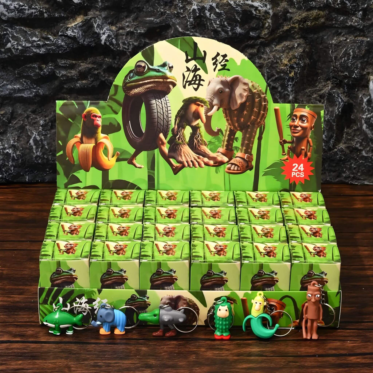 BlinkBox - 24 italienische Mindrot Blind Box Figuren & Schlüsselanhänger im Mystery Collector's Set