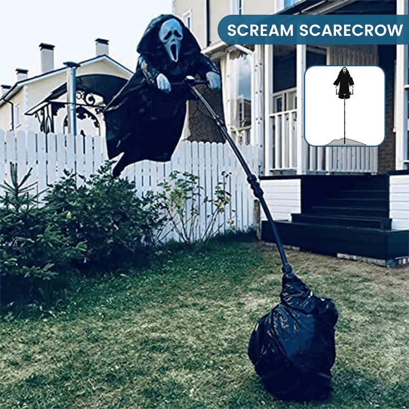 Scary Ghost Scarecrow - Halloween Dekoration für Garten und Hof, Scary Scarecrow Swinging in the Wind