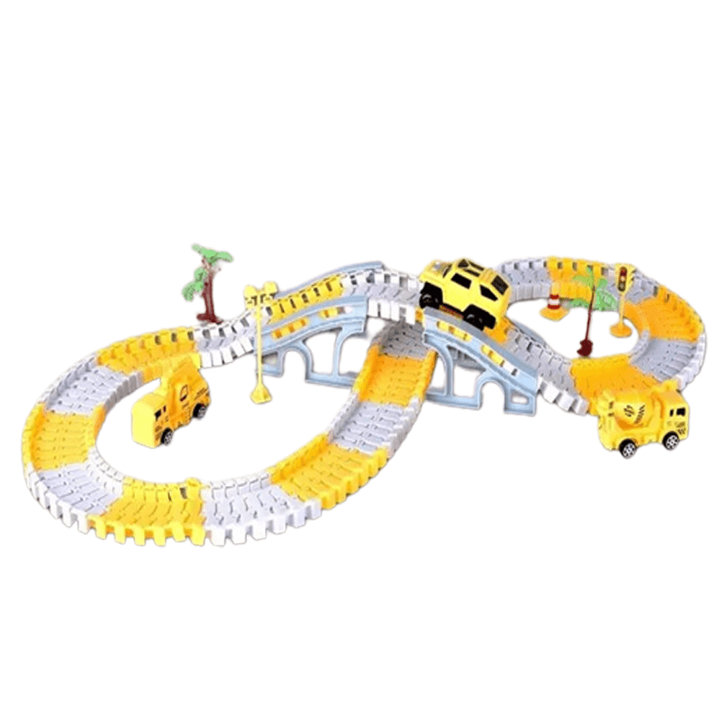 Engineering Car Track - Konstruierbare Rennstrecke mit Mini-Engineering Cars für Kinder