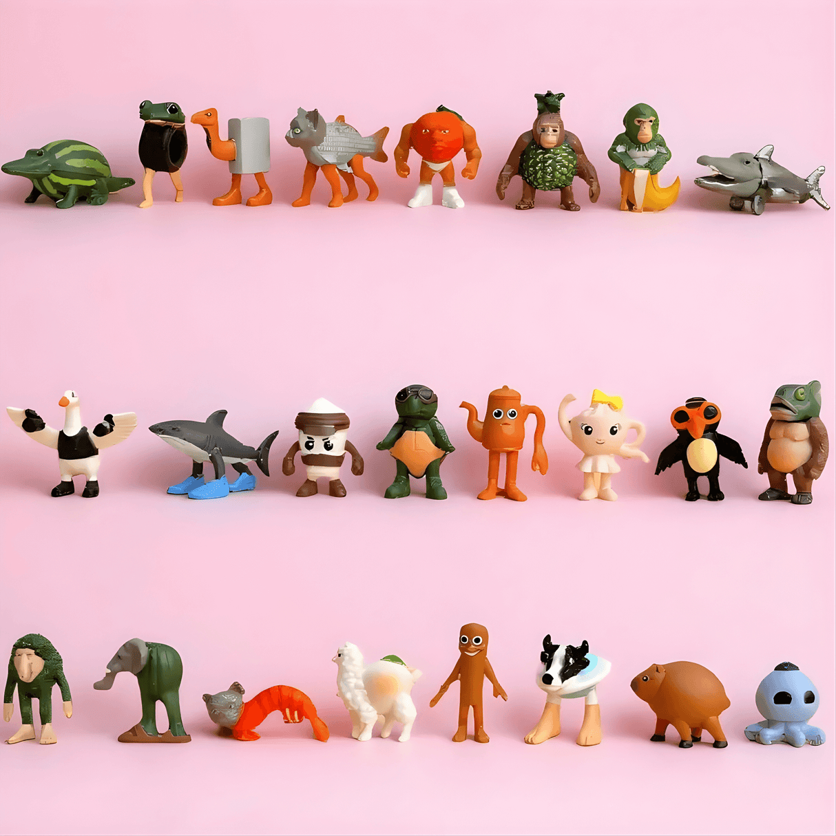 MiniFun - Italienische Mindrot-Figuren Set mit 24 verschiedenen Figuren