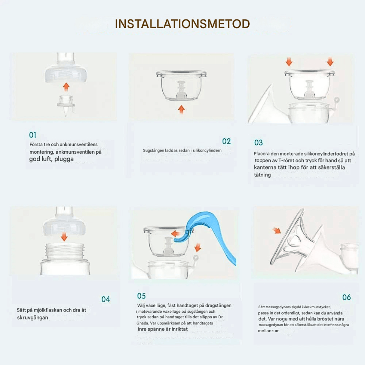 LactiMate - Handmilchpumpe aus BPA-freiem Silikon mit ergonomischem Griff & Leiser Betrieb