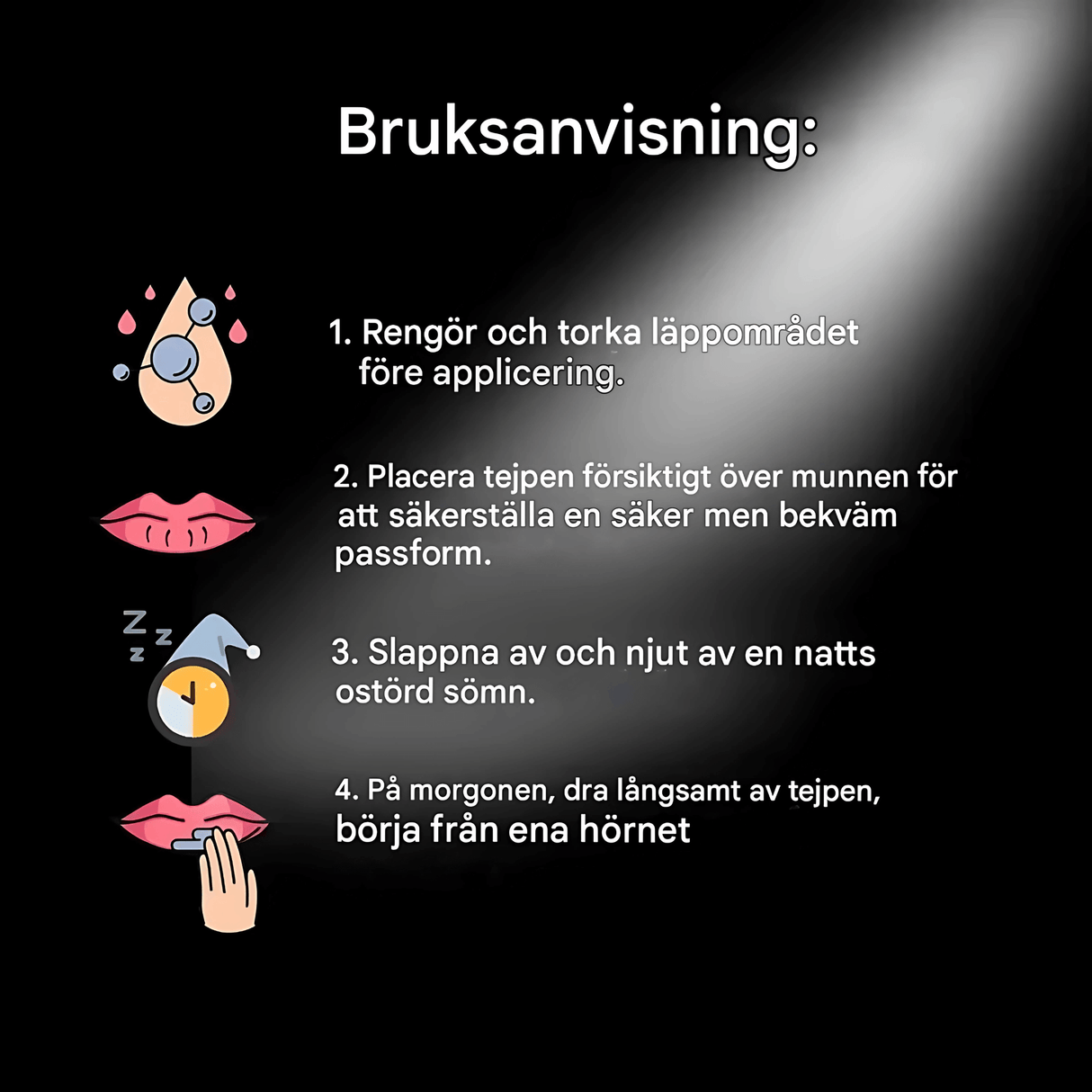 SilentSeal - Hautfreundliches Anti-Schnarch-Mundband & für die Nasenatmung im Schlaf und in Ruhe