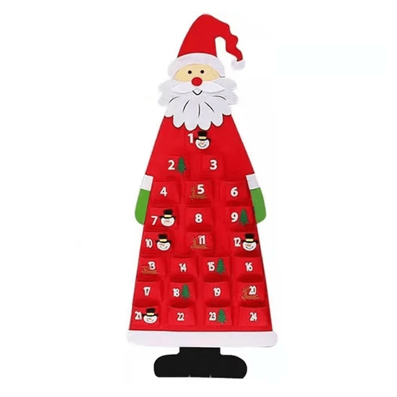 Jultome Schneemann Adventskalender zum Aufhängen mit 24 Fächern