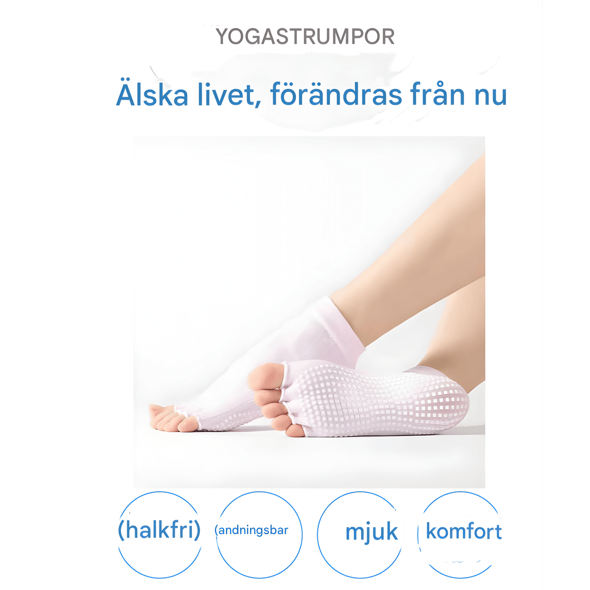 MovaSoft - Offene Fünf-Zehen Yoga- und Pilates-Socken mit Anti-Rutsch & Atmungsaktiver Komfort