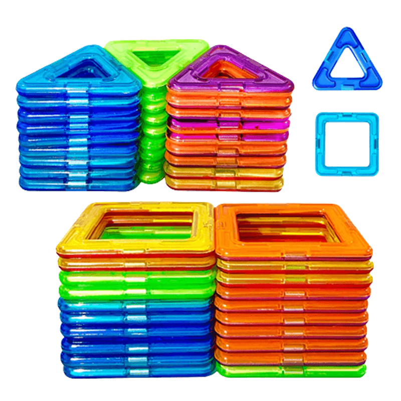 Magnetische Bauklötze - Montessori Magnetische Sets für kreatives Spielen, Bauen und Lernen, perfektes Lernspielzeug für Kinder