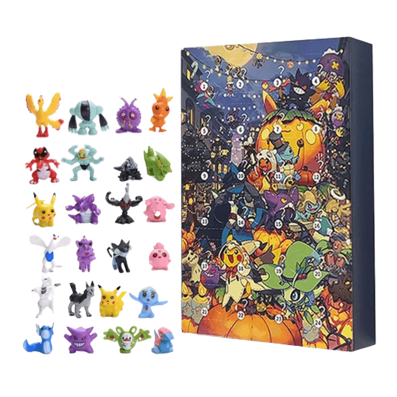 Poke Weihnachts-Adventskalender Mysterieskrin - 24pcs Figuren