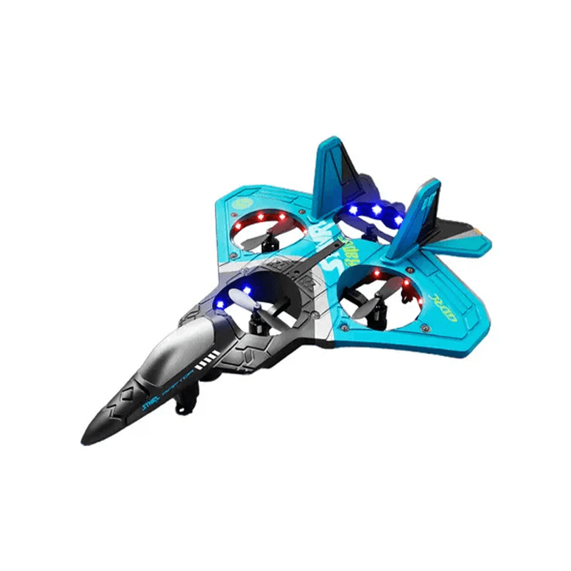 RC Kampfflugzeug aus strapazierfähigem EPP-Schaumstoff mit LED-Leuchten | Ferngesteuertes Flugzeug 2,4GHz für Anfänger & Kinder - Modellflug mit 360° Loop & Lange Flugzeit